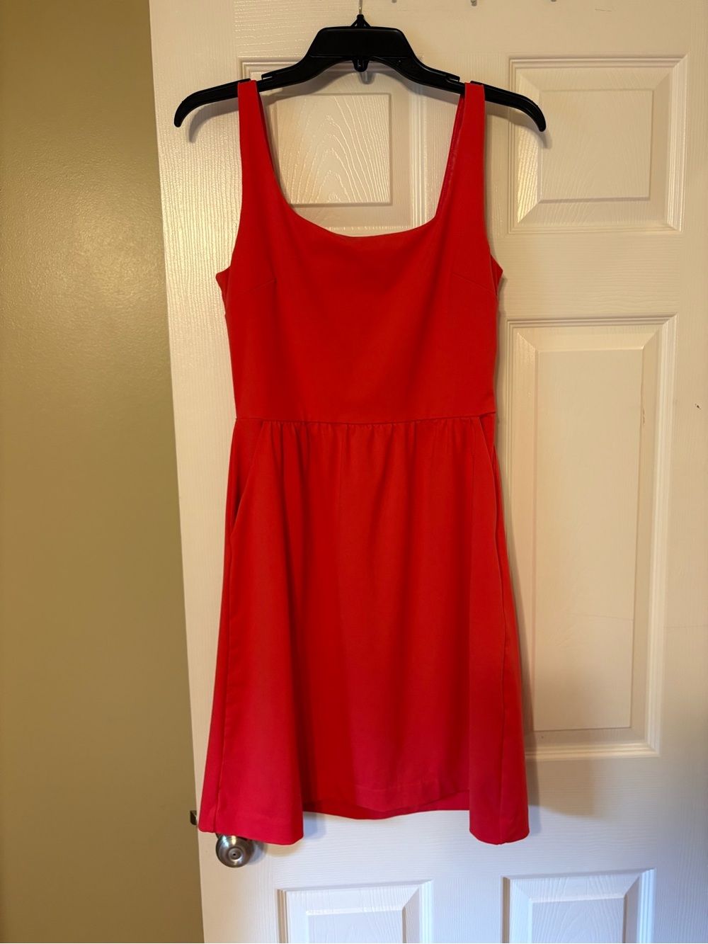 Cynthia Rowley Bright Red Scoop Neck Mini Dress